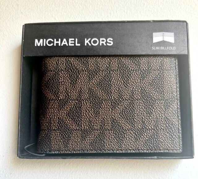 Michael Kors Jet Set Men's Wallet - Brown/Blk - NEW in Box!