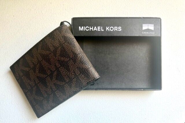 Michael Kors Jet Set Men's Wallet - Brown/Blk - NEW in Box!