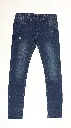 Skinny Max Men's Jeans in Contrasted and Veined Indigo L40-204
